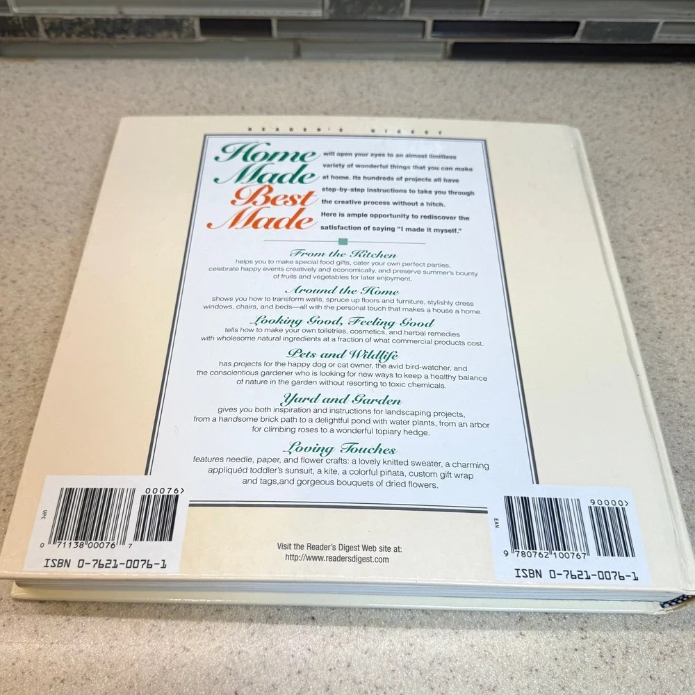 VTG‎ Home Made Best Made Reader's Digest DIY Craft Cooking Home Decor Hardcover